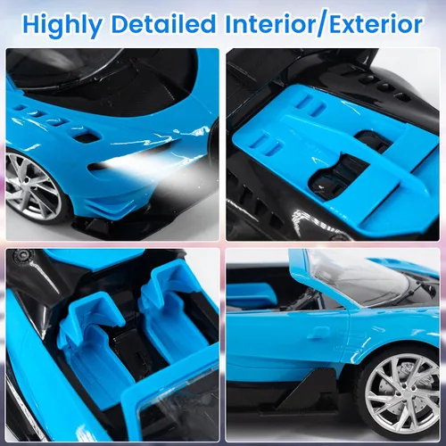 Vista 3 de RC Sports Roadster - 116 Auto eléctrico deportivo a control remoto, modelo RC juguete para niños de 4 a 12 años