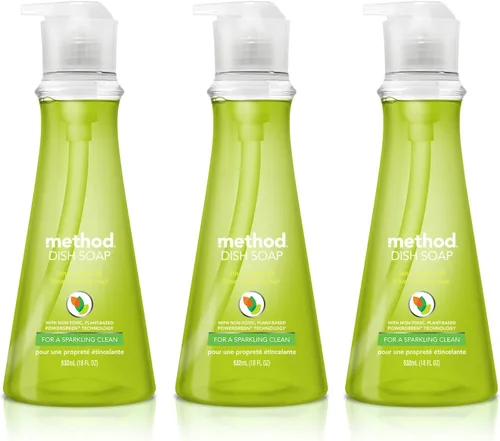 Vista 20 de Method Jabón de gel para platos, aroma a clementina, resistente a la grasa y alimentos pegados, fórmula libre de crueldad, fabricado con plástico