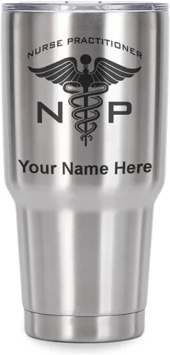 Vista 40 de LaserGram NP Nurse Practioner - Vaso aislado al vacío de 20 onzas, grabado personalizado incluido (negro)