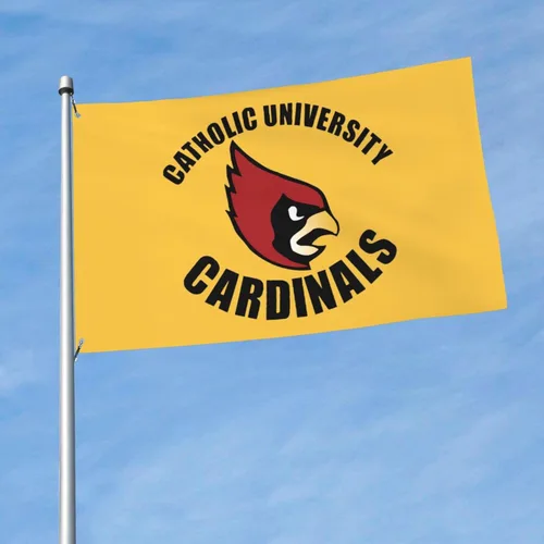 Vista 3 de Bandera decorativa de la Universidad Católica de América de 3 x 5 pies para exteriores, bandera de jardín, bandera individual para exteriores