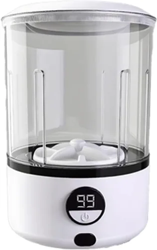 Vista 4 de Mini lavadora para ropa interior, calcetines, ropa de bebé, 2000 mAh recargable inalámbrica inteligente taza lavadora 1.2 L carga USB para el hogar