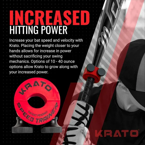 Vista 4 de Krato Bat Weight - Baseball and Softball Bat Training Weight for Youth, High School, College