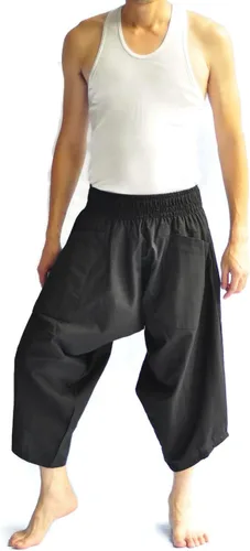 Vista 2 de Pantalones de estilo japonés para hombre, talla única, blanco