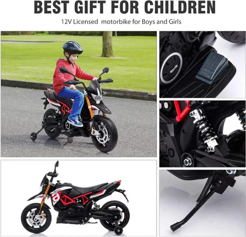 Vista 12 de TOBBI 12 V Aprilia - Motocicleta con licencia para niños