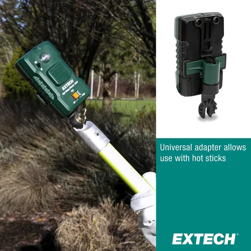 Vista 6 de Extech DV690 Detector de alto voltaje sin contacto, hasta 69 kV 100V-69kV CA, alarma de 106dB, LED rojo, 5 opciones de montaje, IP54, prueba