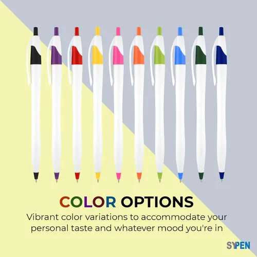 Vista 3 de SyPen Bolígrafos personalizados con tu logotipo o texto personalizado, paquete de 500 unidades a granel para negocios, fiestas y eventos, bolígrafos