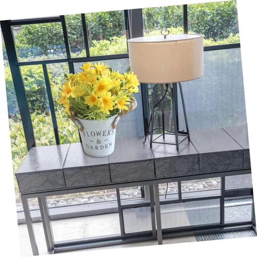 Vista 3 de ARTIBETTER 1 pieza de margarita de hierro con cuerda de hierro para decoración de mesa para Salas de Casa falsa margarita bonsái amarillo flores