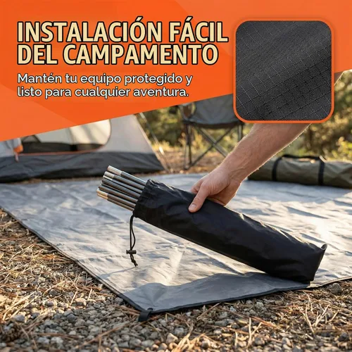 Vista 3 de LIOOBO Bolsa de poste de tienda: Bolsa de transporte de bastones de trekking Funda de repuesto para bastón, bolsa de almacenamiento larga portátil