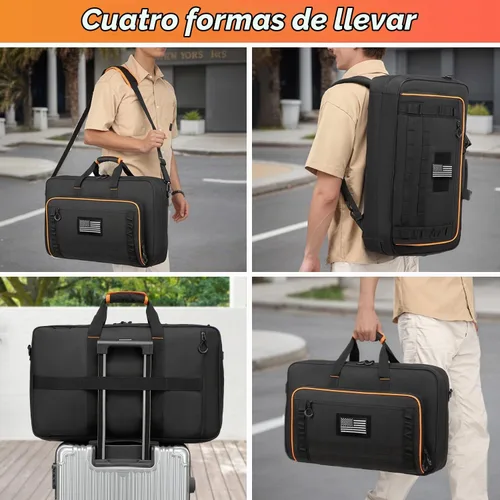 Vista 6 de DJ Controller Case for DDJ-FLX4/ 200/400/SR2/REV1 Numark Party Mix 2 Bolsa de DJ para Mixtrack Platinum FX con compartimento para laptop de 15.6
