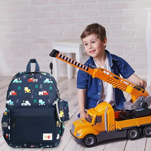 Vista 2 de mygreen Mochila para niños pequeños, mochila para niños y niñas con correa para el pecho with Chest Strap