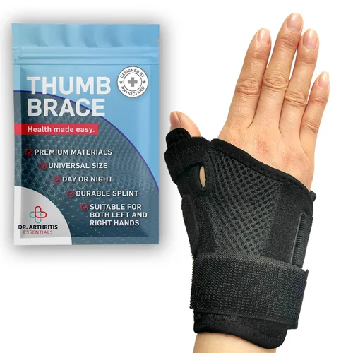 Vista 12 de Dr. Arthritis Doctor Developed - Férula para dedos acolchada para enderezar (negro, S/M, paquete de 2)