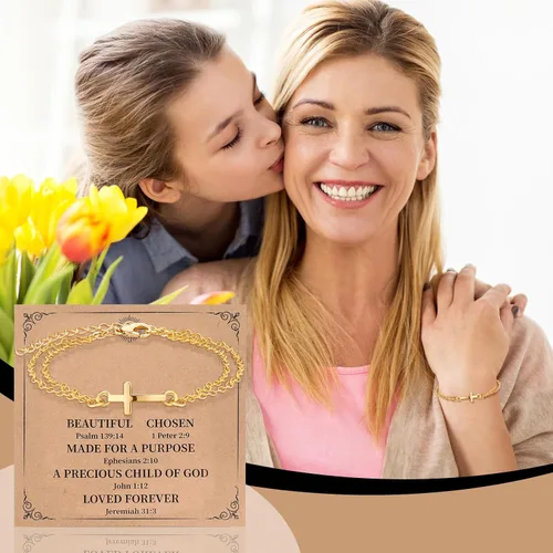 Vista 6 de Tondiamo 12 juegos de regalos para mujer, pulsera, colgante, joyería, agradecimiento, graduación, regalos para mujer trabajadora, aleación, Sin