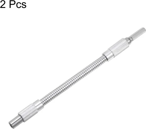 Vista 3 de uxcell 2pcs 1/4 "vástago hexagonal flexible extensión eje 7.874 in puntas de destornillador suaves