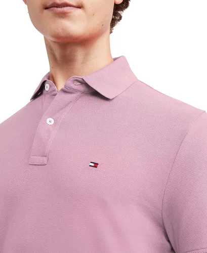 Vista 3 de Tommy Hilfiger Men's Short Sleeve Cotton Pique Polo Shirt in Regular Fit