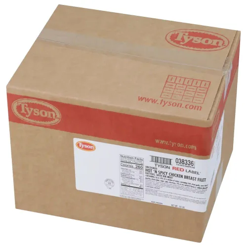 Vista 5 de Tyson Red Label Premium Hot N Spicy Filete de pechuga de pollo empanizado sin cocer, 4 onzas, 2 por caja.