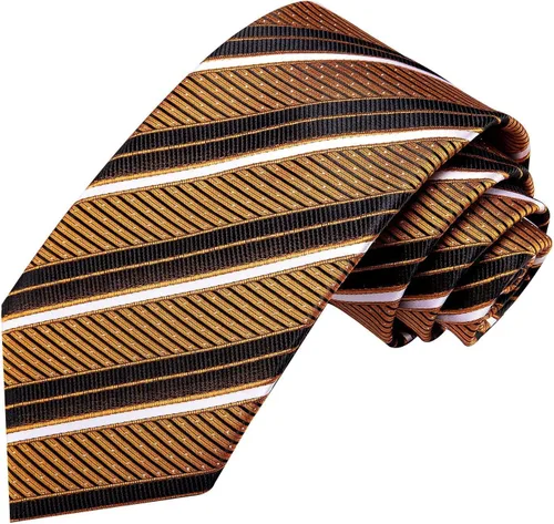 Vista 156 de Hi-Tie Corbatas de seda para hombre, diseño de cachemira a rayas, con bolsillo, gemelos cuadrados, conjunto formal de negocios