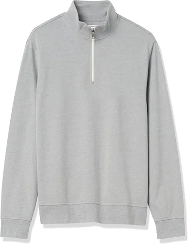 Vista 6 de Tienda Essentials Sudadera ligera de rizo francés con cremallera de un cuarto para hombre