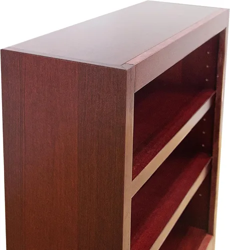 Vista 5 de Concepts In Wood Midas - Estantería de tres estantes de 36 pulgadas de alto, acabado cereza