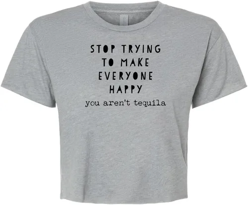 Vista 16 de Women's Screen Printed Crop Tee, Shirts With Sayings