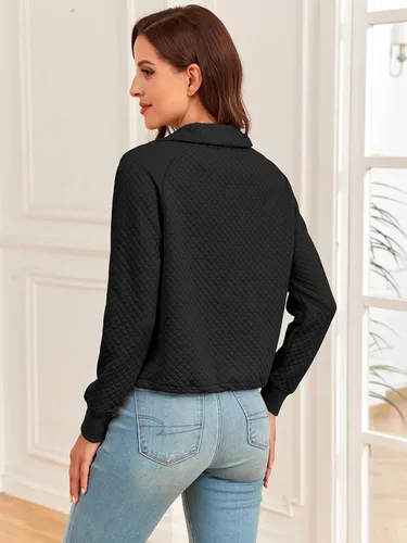 Vista 5 de SENFURE Sudadera de manga larga con un hombro para mujer, con estampado divertido y delgado, para otoño