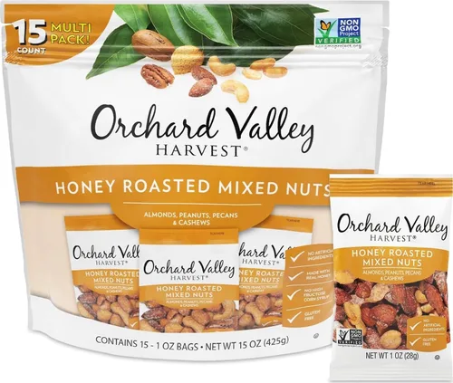 Vista 18 de Orchard Valley Harvest - Mezcla de nueces con chocolate, multipack, 1 oz (paquete de 8), pasas cubiertas de chocolate negro, almendras y cacahuetes