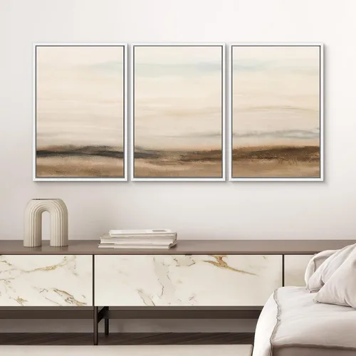 Vista 216 de SIGNWIN Lienzo enmarcado para pared, juego de arte de collage de hojas transparentes en blanco y negro, ilustraciones de naturaleza silvestre, arte