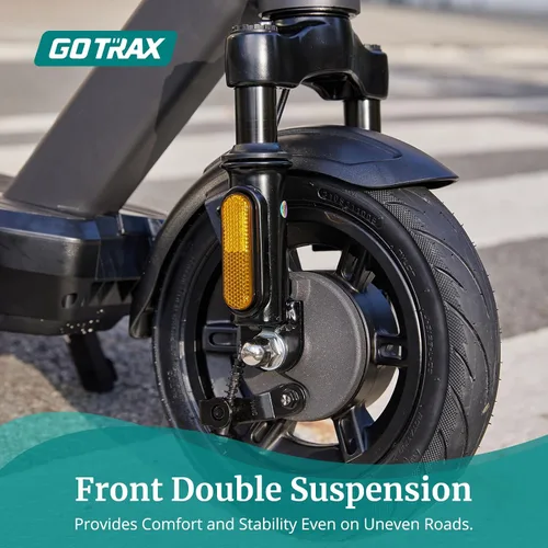 Vista 5 de Gotrax Electric Scooter for Adults, Max 25/28 Mile Range,10.4/12Ah Big Capacity Battery,10" Solid Tire, 500w Motor up to 20Mph Speed w/Electric Code