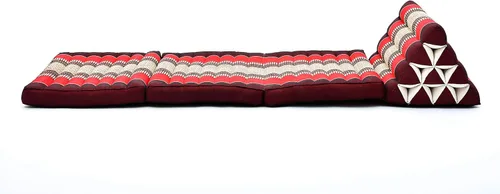 Vista 9 de Leewadee - Cómodo colchón japonés para piso - Cama tailandesa para piso con cojín triangular - Colchón futón - Estera de masaje tailandesa, 67 x 21
