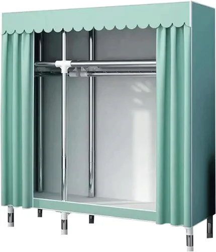 Vista 12 de large closets Portable Wardrobe Closet Thick Metal Frame Closets for Bedroom Cloth Wardrobe Closet for Bedroom Hanging Clothes Closet Space-saving