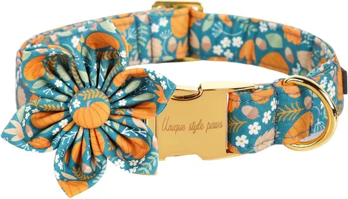 Vista 19 de Unique style paws - Collar de otoño para perros con lazo, collar para cachorros, regalo para mascotas, collar ajustable para perro, collares