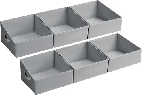 Vista 72 de DIMJ Contenedores de almacenamiento trapezoidales para ropa, 4 paquetes organizadores de armario y cestas de almacenamiento, cestas plegables
