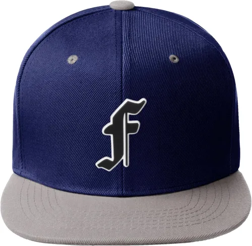 Vista 716 de Daxton Gorra clásica con visera de billete plano con letras del alfabeto inglés antiguo de la A a la Z
