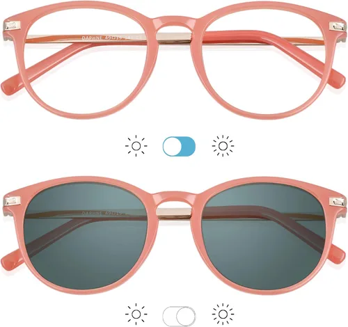 Vista 5 de YEIN Lentes de bloqueo de luz azul, lentes de sol grises fotocromáticos, antifatiga ocular, anteojos de lectura para computadora, gafas