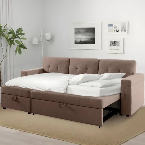 Vista 7 de Naomi Home Transforma Cualquier Espacio: Sofá Seccional Reclinable con Sofá Cama Convertible y Chaise Acogedora. Encuentra Comodidad Tranquila