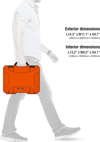 Vista 7 de NANUK 910 Estuche rígido impermeable con inserto de espuma para DJI Mini SE Fly More Kit - Naranja, (910-MAVMSE3)