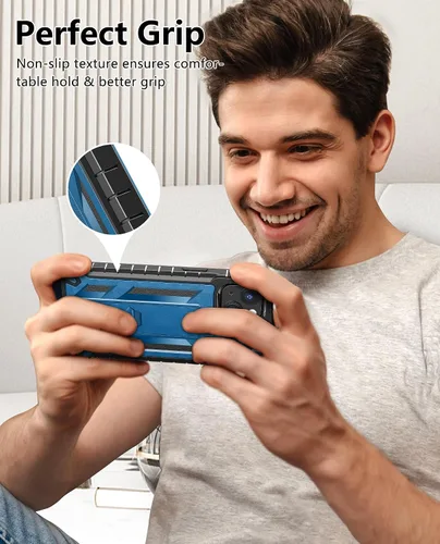 Vista 7 de Funda para Teléfono iPhone 13/14/15: Funda Protectora para iPhone 16e con Clip para Cinturón y Funda Diseño Duradero de Doble Capa con Soporte