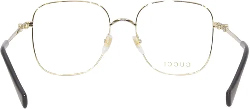Vista 4 de Gucci GG1144O-001 Gold Square Gafas de mujer, Dorado (Gold-001)