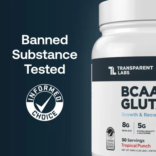 Vista 2 de Transparent Labs BCAA Glutamina - 30 porciones, limonada de fresa