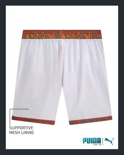 Vista 6 de PUMA Traje de baño para hombre, secado rápido, rendimiento atlético, entrepierna de 8 pulgadas, con forro de compresión de malla