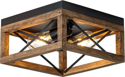 Vista 9 de MAYNA Moderna lámpara de techo dorada, luminarias de pasillo de 1 luz para montaje en techo, regulable, accesorios de iluminación para vestíbulo