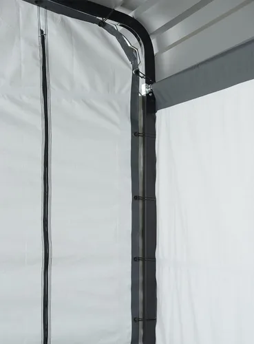 Vista 9 de Arrow Cobertizos exclusivos de Amazon de 10 x 15 x 7 pies de calibre 29 con paneles de techo de acero galvanizado y kit de recinto, cáscara de huevo