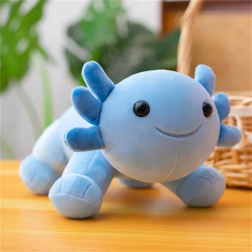 Vista 8 de Axolotl - Juguete de peluche, suave y lindo ajolote de 10.8 pulgadas, almohada de felpa de algodón de peluche Kawaii Salamandra Animal para niños