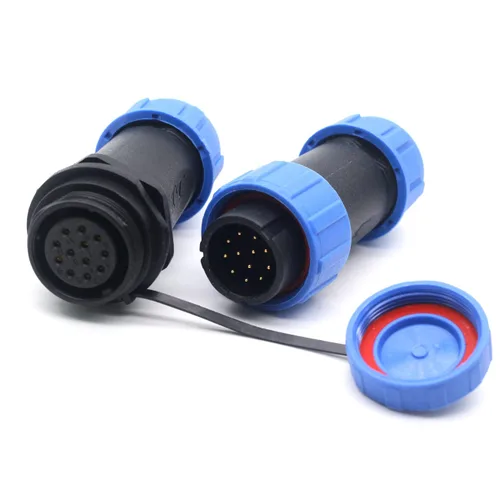 Vista 4 de SP21 2Pin ~ 12Pin Panel Mount 0.827 in Conector, Conector de cable de aviación, IP67 impermeable al aire libre enchufe eléctrico y enchufe (2 pines)
