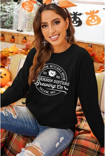 Vista 3 de MAXIMGR Sudadera de Halloween para mujer, sudaderas de las hermanas Sanderson, sudadera de otoño Hocus Pocus, sudadera divertida con gráficos
