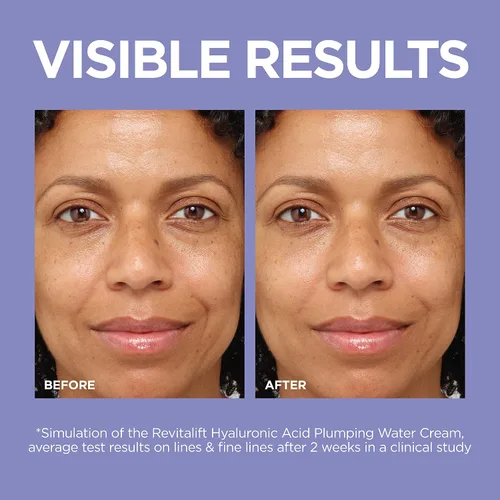 Vista 7 de L'Oreal Paris Revitalift Hidratante, crema de agua de ácido hialurónico con ceramidas, profundamente hidratante, sin fragancia, 1.7 onzas + muestra
