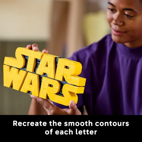 Vista 4 de LEGO Logotipo de Star Wars construido en ladrillo - Juego de construcción para adultos a partir de 18 años - Idea de regalo de Star Wars