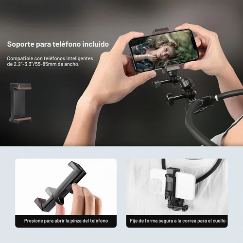 Vista 7 de NEEWER - Soporte magnético para cámara de acción, soporte magnético de liberación rápida con clip para teléfono compatible con GoPro Hero 13, 12