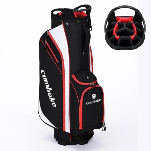 Vista 10 de Bolsa ligera para carrito de golf con divisores de longitud completa de 14 vías, bolsa enfriadora, bolsa de golf para hombres y mujeres con correa