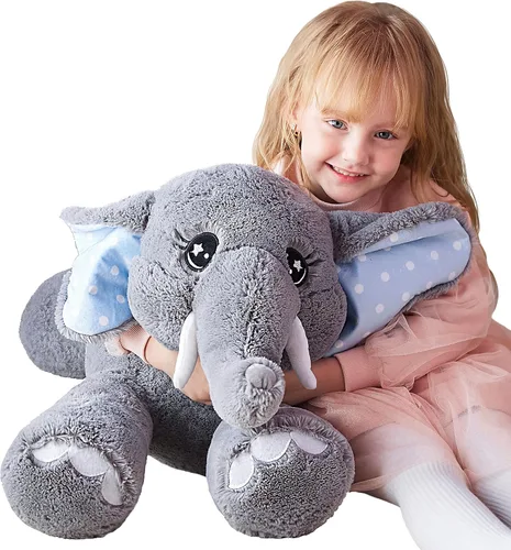 Vista 11 de IKASA Juguete de peluche de conejo gigante de 37.5 pulgadas, juguetes grandes y suaves para niños, niñas, niños y novias