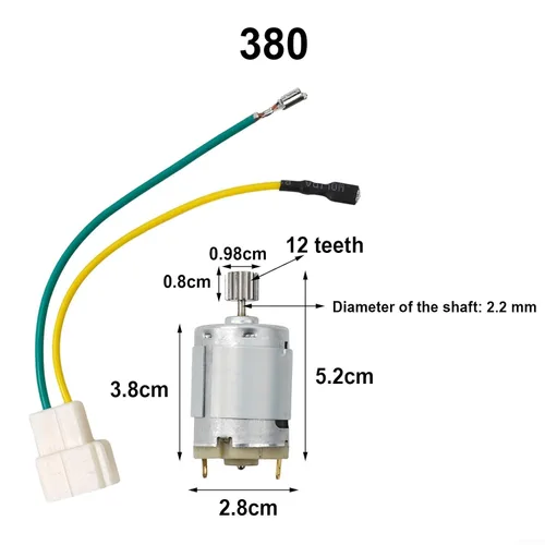 Vista 4 de Potentes motores RS550 RS390 RS380 para niños, vehículos eléctricos de 12 V, 6 V, 24 V, reemplazo de motor de vehículo eléctrico para niños